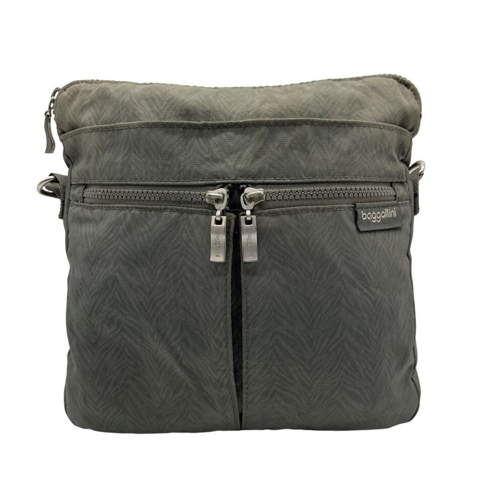 Baggallini Grey Nylon Comrade Crossbody Bag